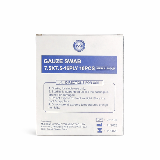 16-Ply Absorbent Gauze Pads - 10Pcs/Pack