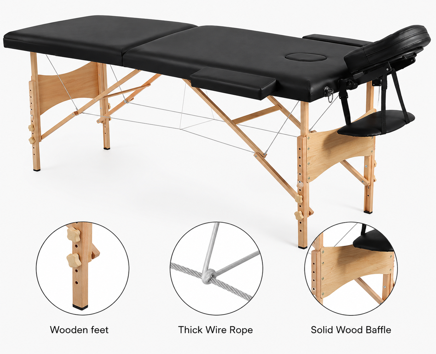 Wood Portable Massage Bed